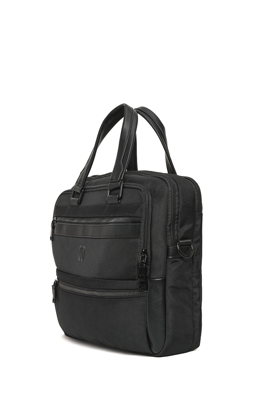 Men's Black Long Strap Briefcase