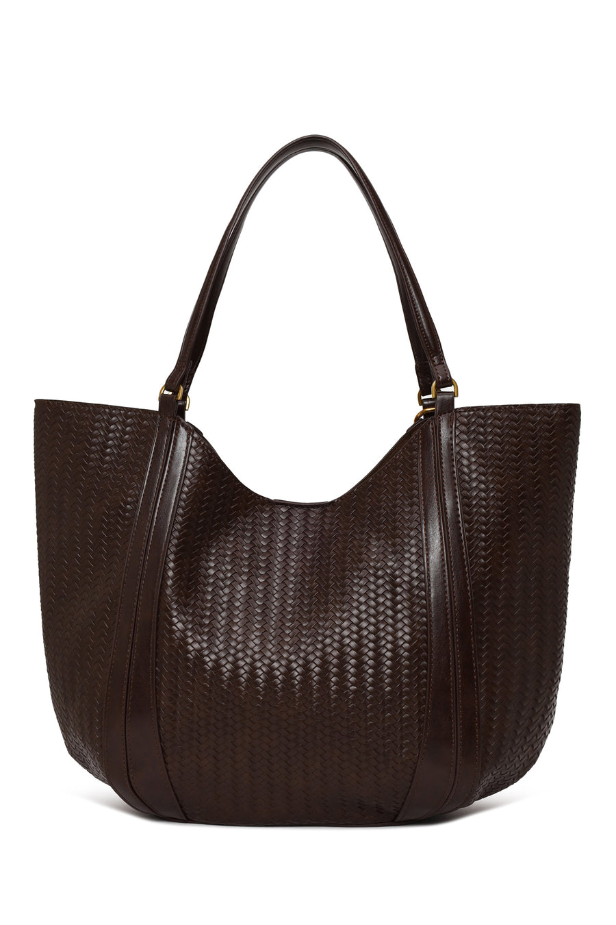 Woman Brown Accessory-Detail Printed Shoulder Bag