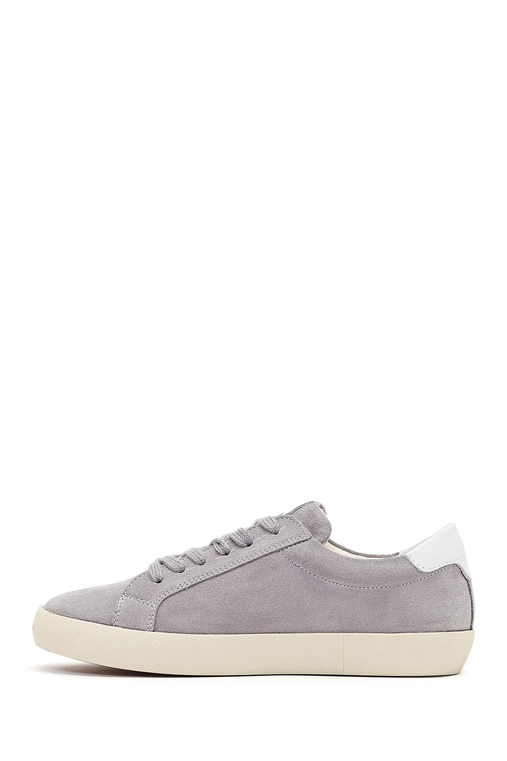 Kadın Gri Bağcıklı Süet Deri Sneaker