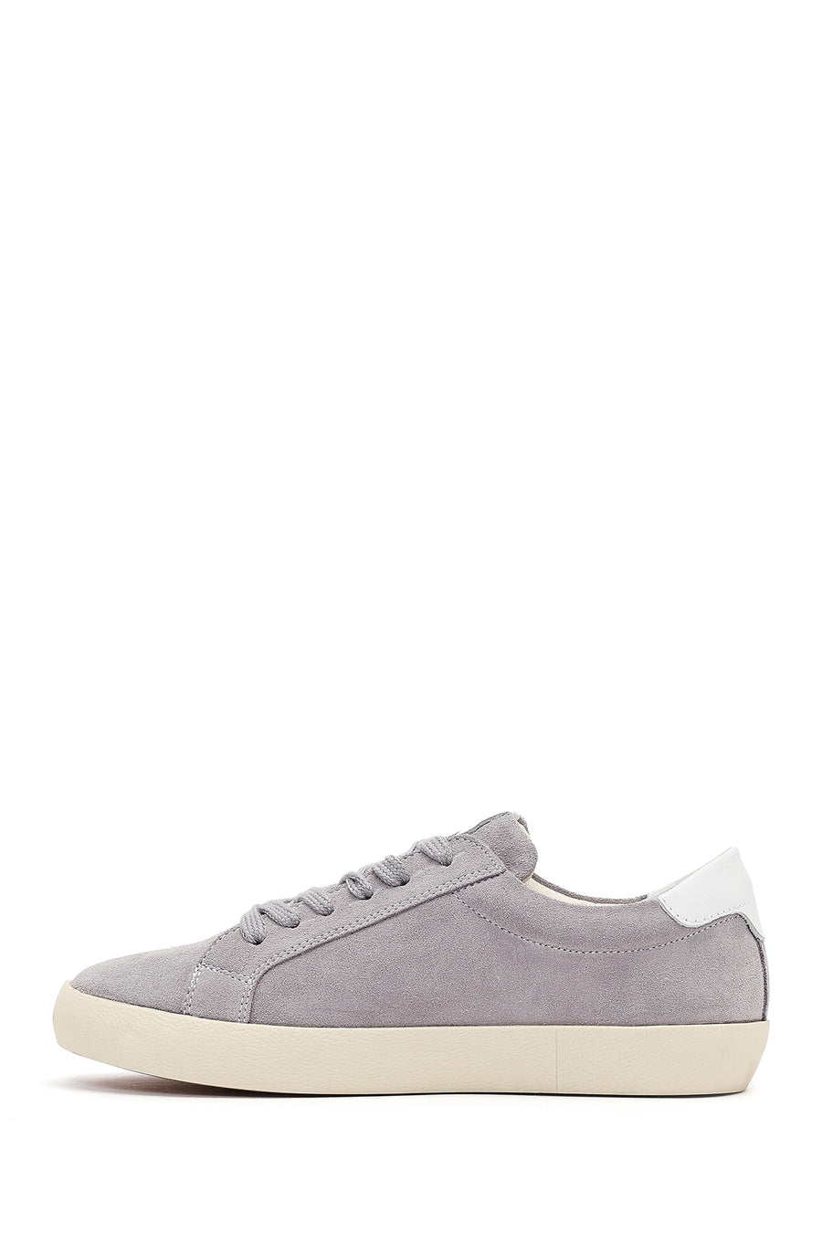 Kadın Gri Bağcıklı Süet Deri Sneaker