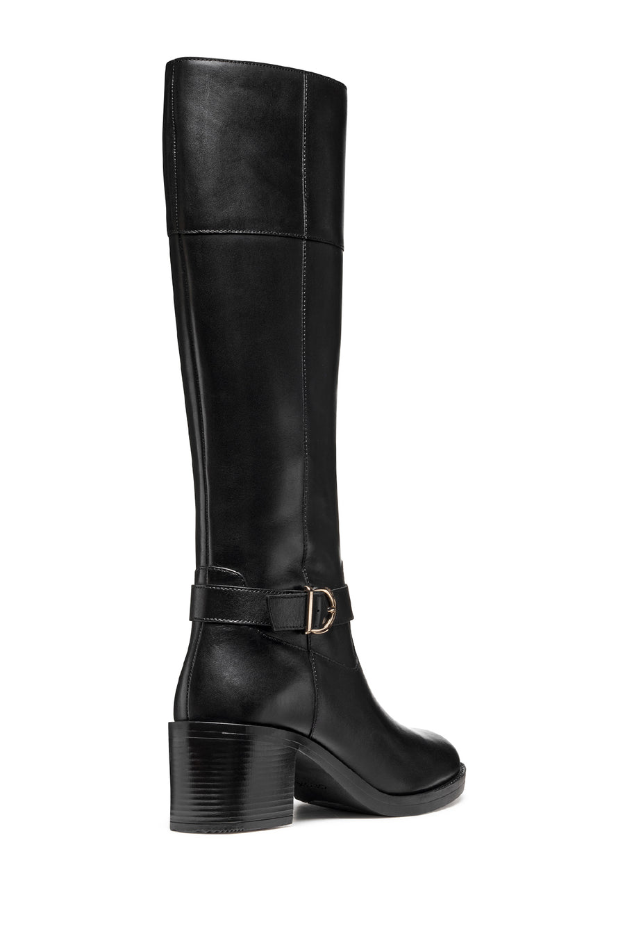 Geox Women Black D Serılda 60 B - Smo.Lea Zippered Heel Leather Boot