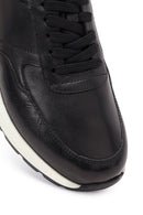 Male Black Lace-Up Leather Sneaker | Derimod