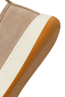 Male Beige Lace-Up Thick-Soled Suede Leather Sneaker | Derimod