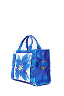 Woman Blue Long Strap Printed Shoulder Bag | Derimod