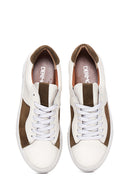 Women's Beige Leather Sneaker | Derimod