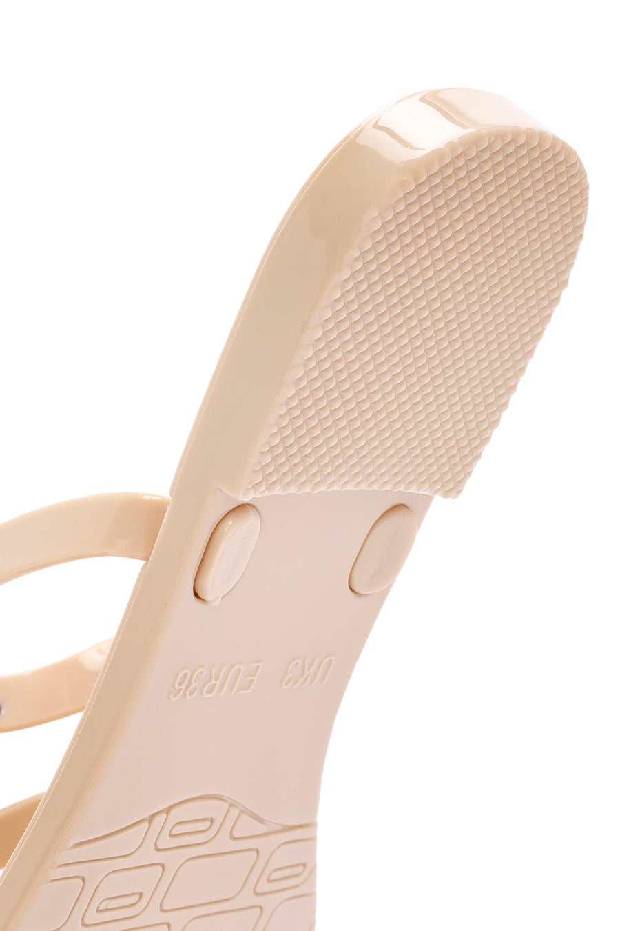 Women's Beige Jelly Stone Slippers
