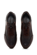 Erkek Kahverengi Kalın Tabanlı Deri Casual Sneaker | Derimod