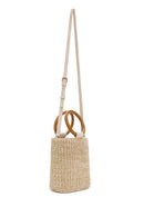 Women's Cream Straw Handbag | Derimod