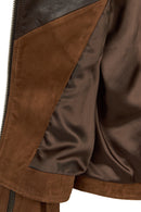 Soho Woman Brown Short Oversize Biker Suede Jacket | Derimod