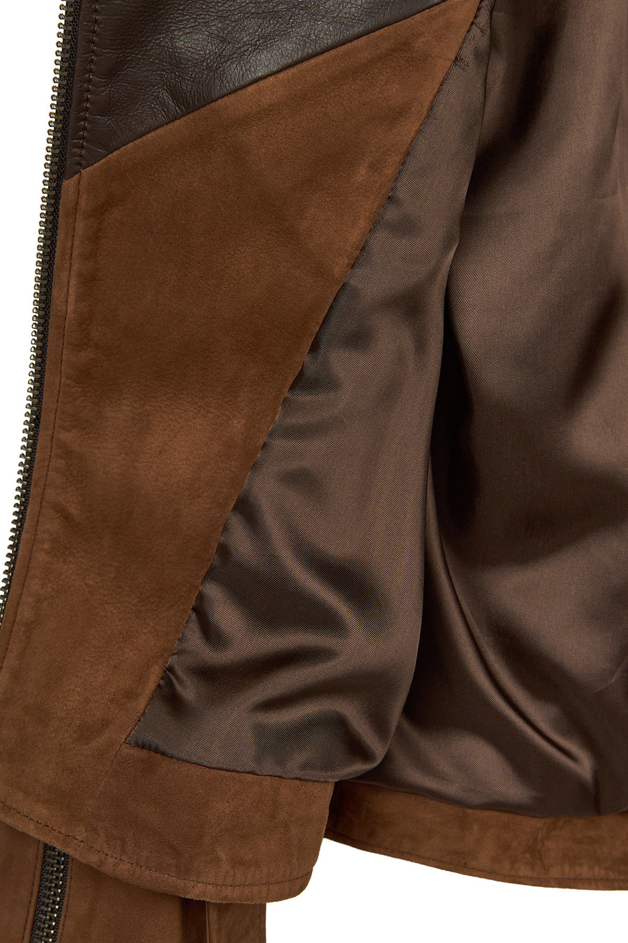 Soho Woman Brown Short Oversize Biker Suede Jacket