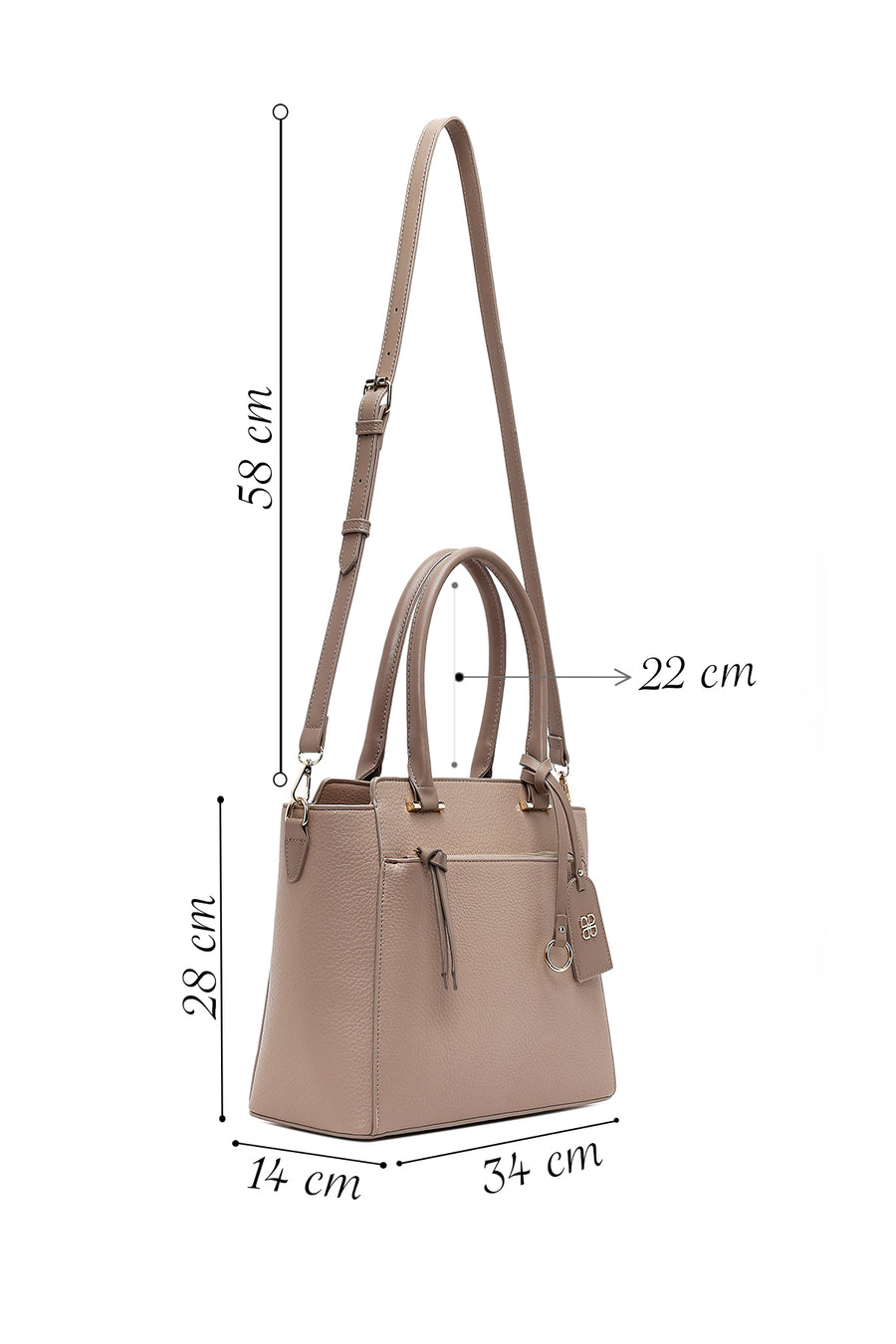 Women's Beige Long Strap Shoulder Bag