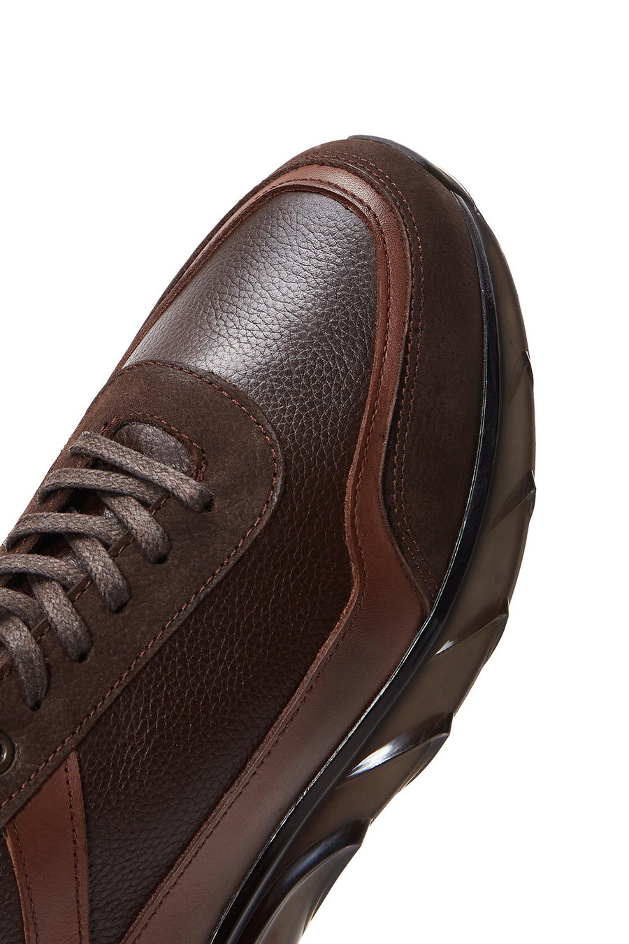 Erkek Kahverengi Deri Sneaker