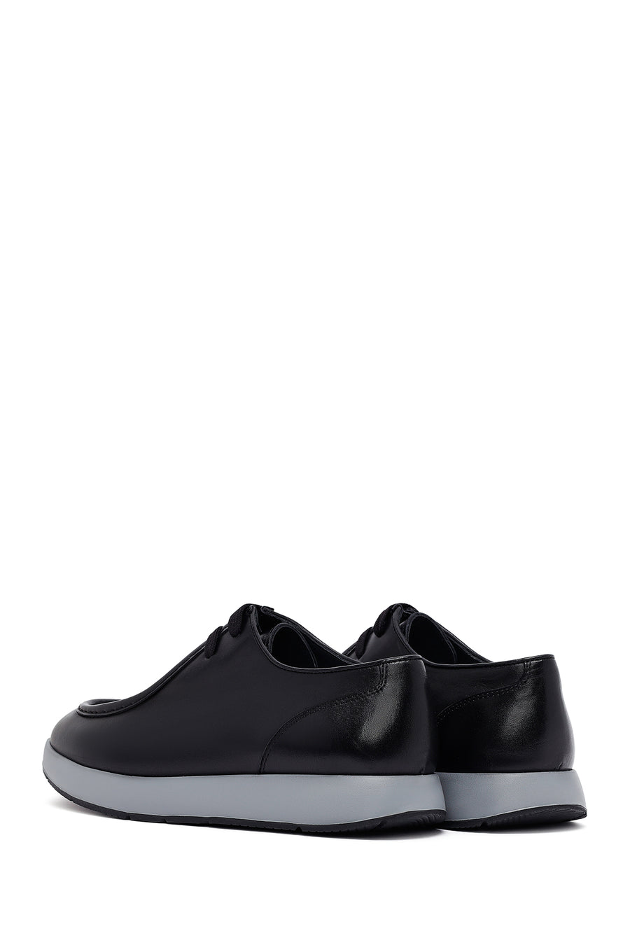 Men's Black Lace Up Leather Casual Shoes