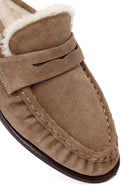 Woman Mink Suede Slipper | Derimod