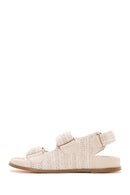 Women's Beige Straw Sandals | Derimod