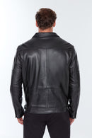 Muller Men's Black Leather Jacket | Derimod