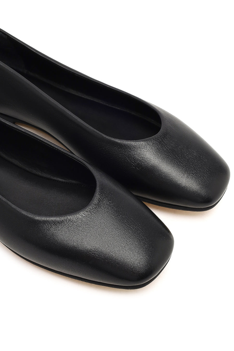 Women's Black Classic Leather Ballet Flat
