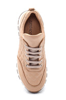 Women's Leather Quilted Sneaker | Derimod