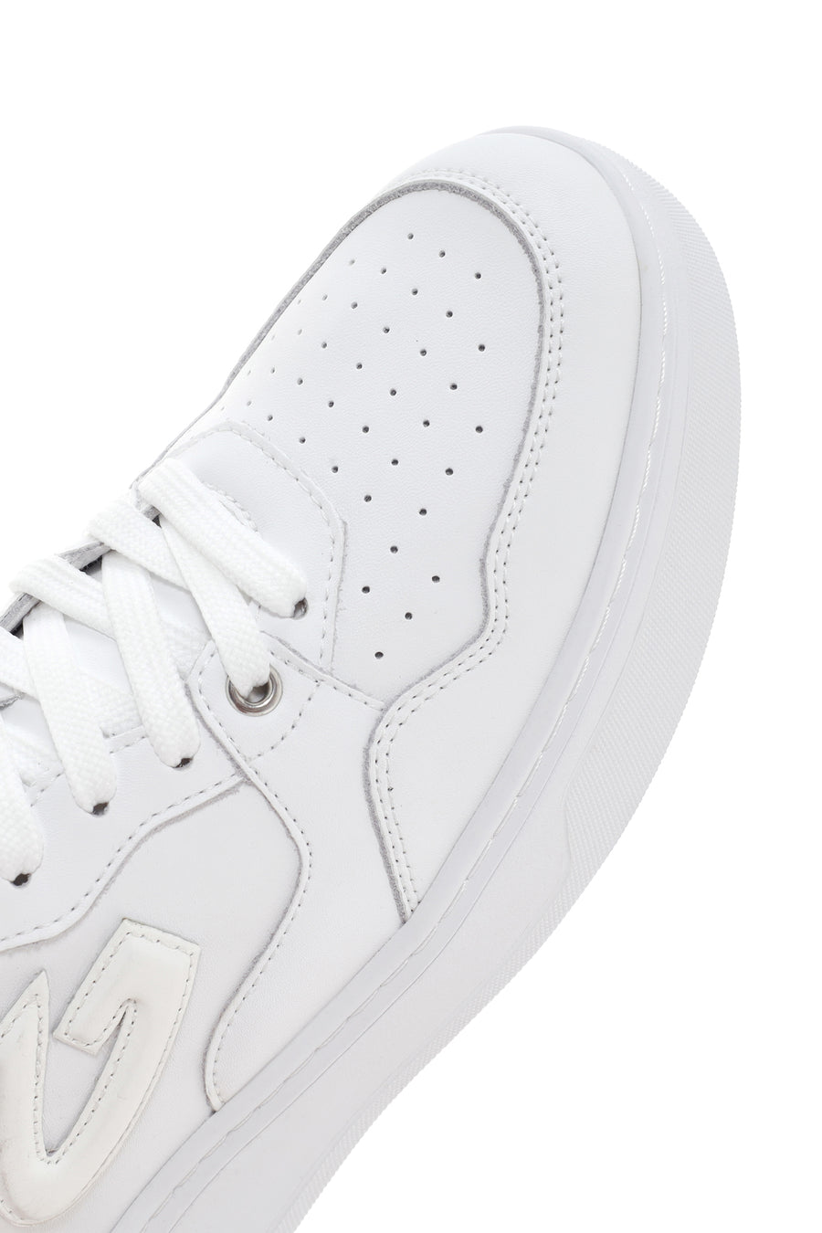 Alberto Guardiani Women's White Chain Leather Sneaker