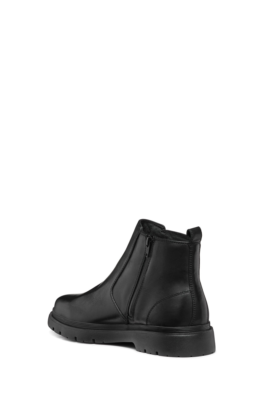 Geox Men's Black Spherica Ec1 Abx Zippered Waterproof Leather Boots