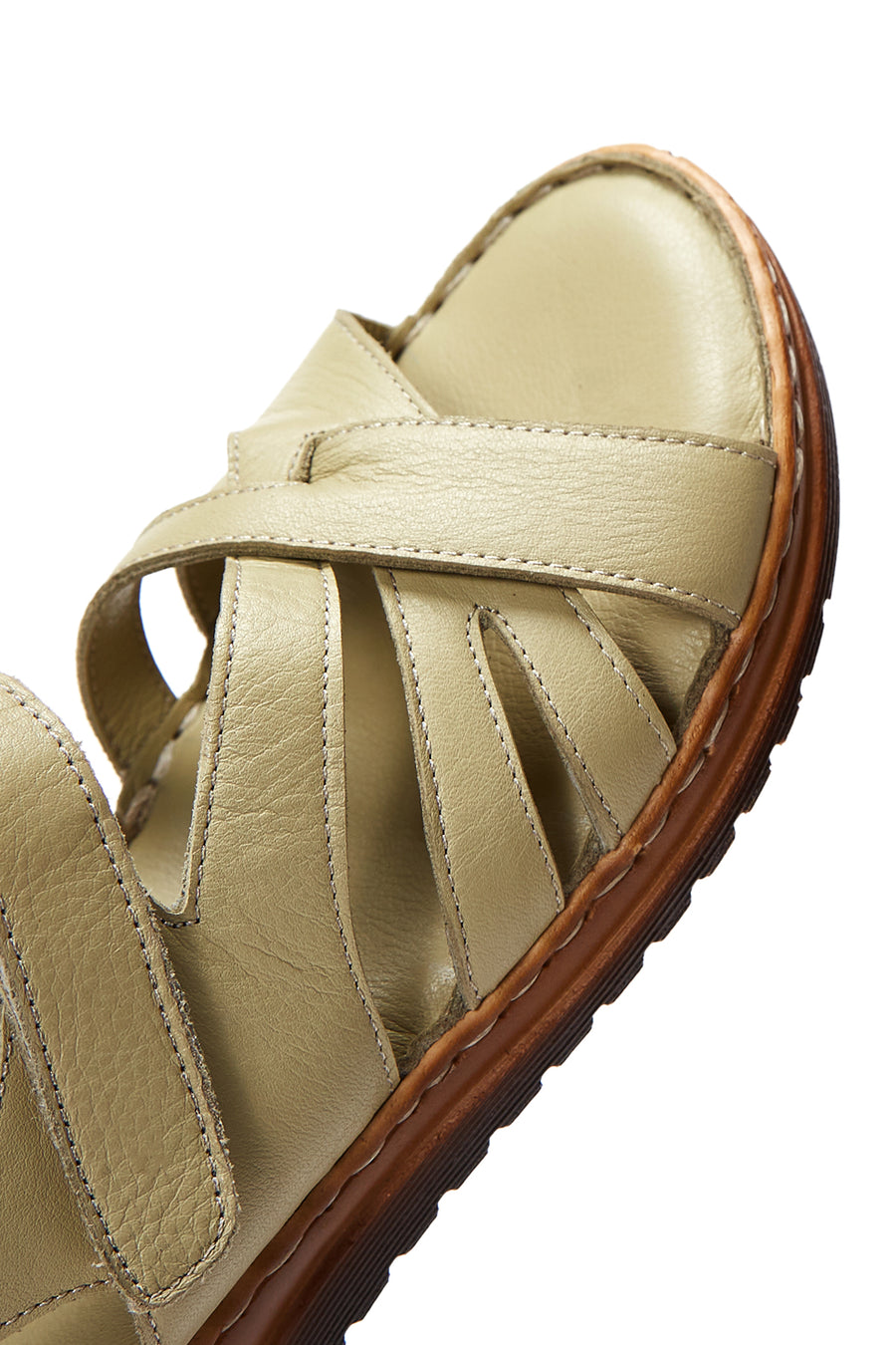 Kadın Yeşil Deri Comfort Sandalet