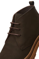 Men's Brown Nubuck Leather Boots | Derimod
