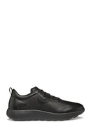Geox Men's Black U Xtors B - Print.Lea + Smo.Lea Lace-Up Leather Sneakers | Derimod