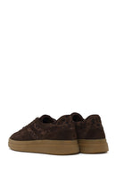 Woman Brown Lace-Up Suede Leather Sneaker | Derimod