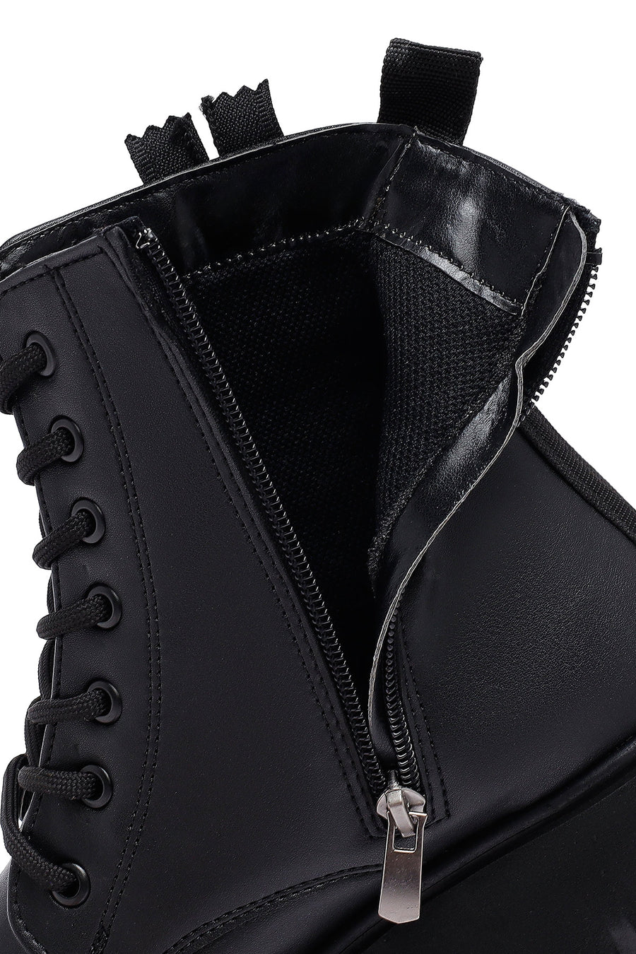 Women's Black Zippered Casual Boots
