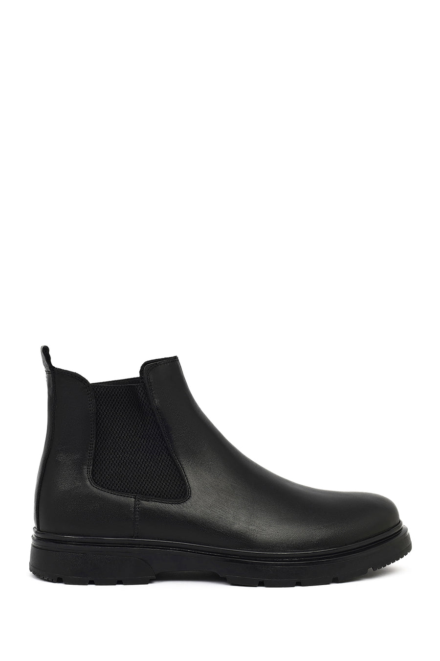 Men's Black Leather Chelsea Boots 25WFD752018 | Derimod