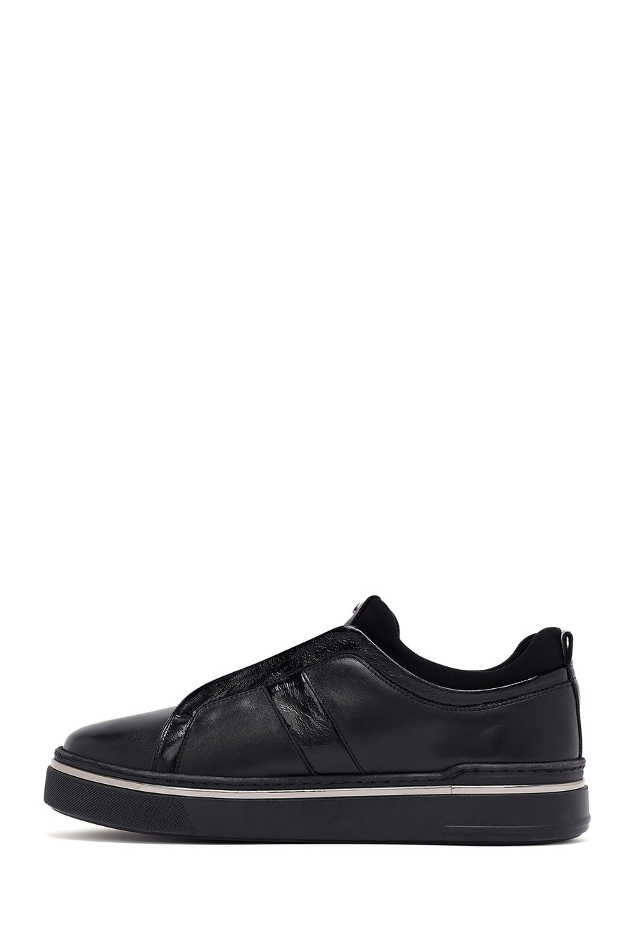 Male Black Leather Sneakers
