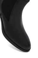 Woman Black Thick-Heeled Leather Cowboy Boots | Derimod