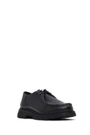 Woman Black Lace-up Leather Masculine Shoes | Derimod