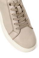 Erkek Bej Bağcıklı Deri Sneaker | Derimod