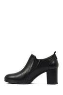 Women's Black Thick Heeled Leather Boots | Derimod