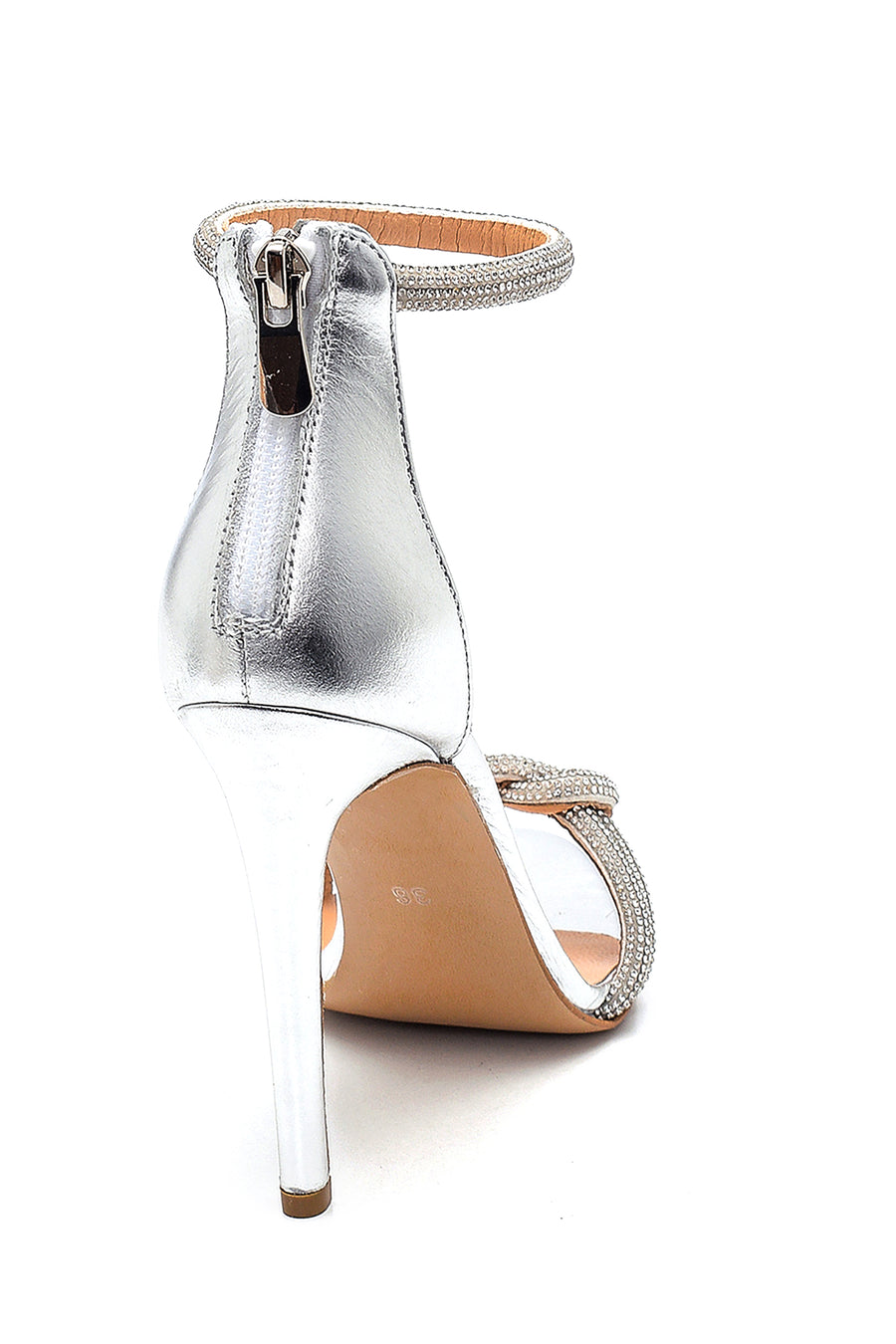 Women's High Heel Leather Sandals