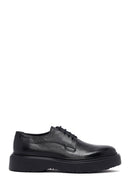Men's Black Lace-Up Thick-Soled Leather Casual Shoes | Derimod