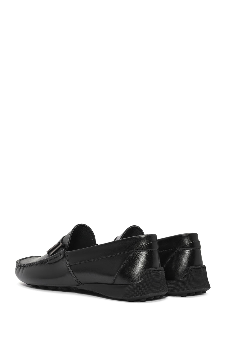 Erkek Siyah Deri Casual Loafer
