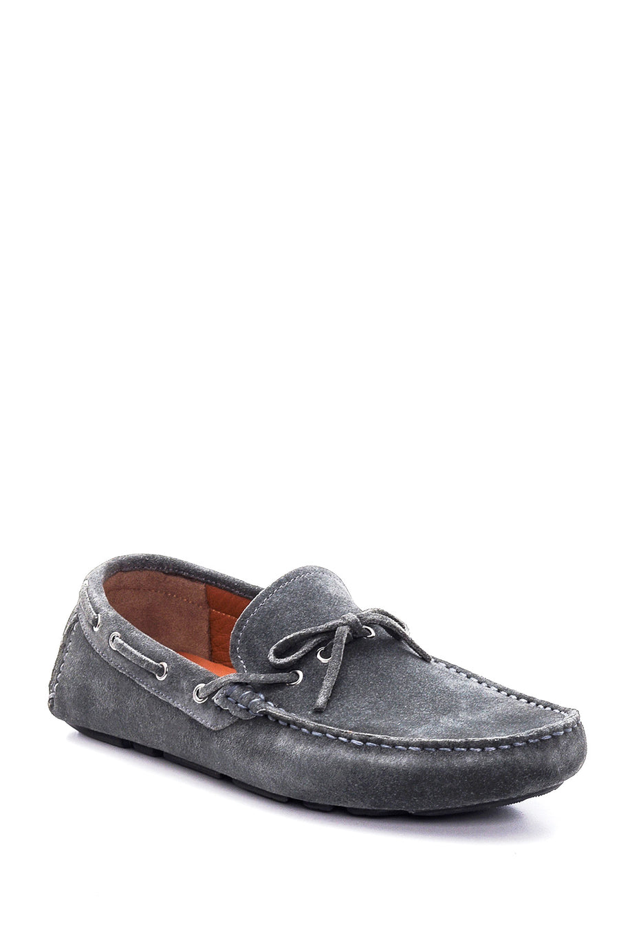 Erkek Gri Süet Deri Casual Loafer 22SFD602010 | Derimod