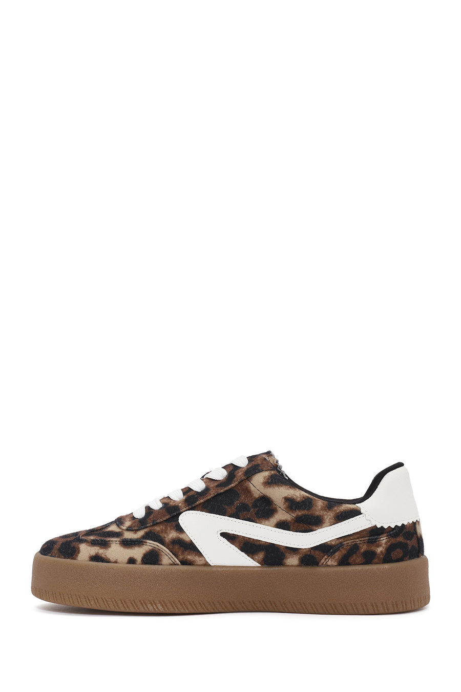 Women's Leopard Lace-Up Chunky Sole Sneakers