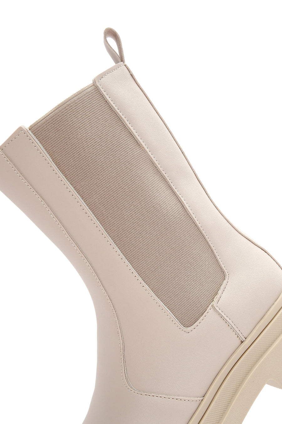 Women's Beige Thick Soled Chelsea Boots