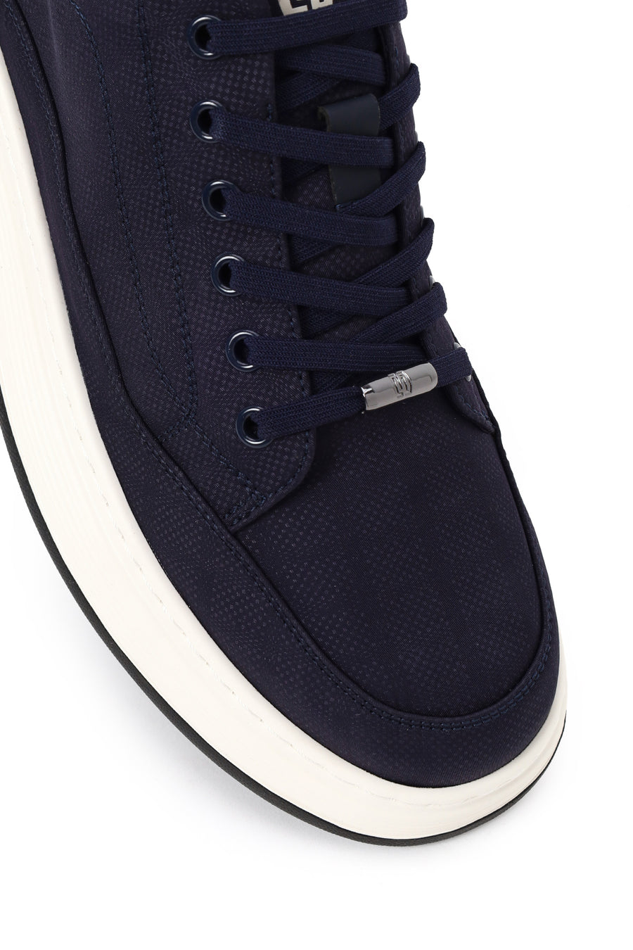 Male Navy Lace-up Fabric Sneaker