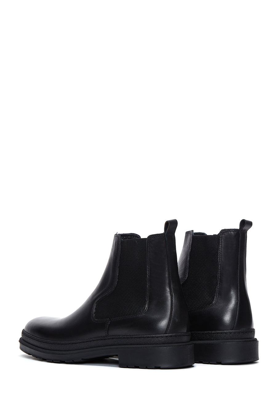 Male Black Leather Chelsea Boots