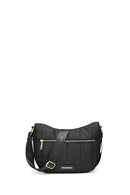 Geox Women's Black Traveggy Fabric Crossbody Bag | Derimod