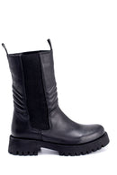 Women's Leather Long Chelsea Boots | Derimod