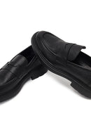 Erkek Siyah Kalın Tabanlı Deri Loafer | Derimod