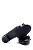Women's Leather Bow Detailed Ballerinas | Derimod