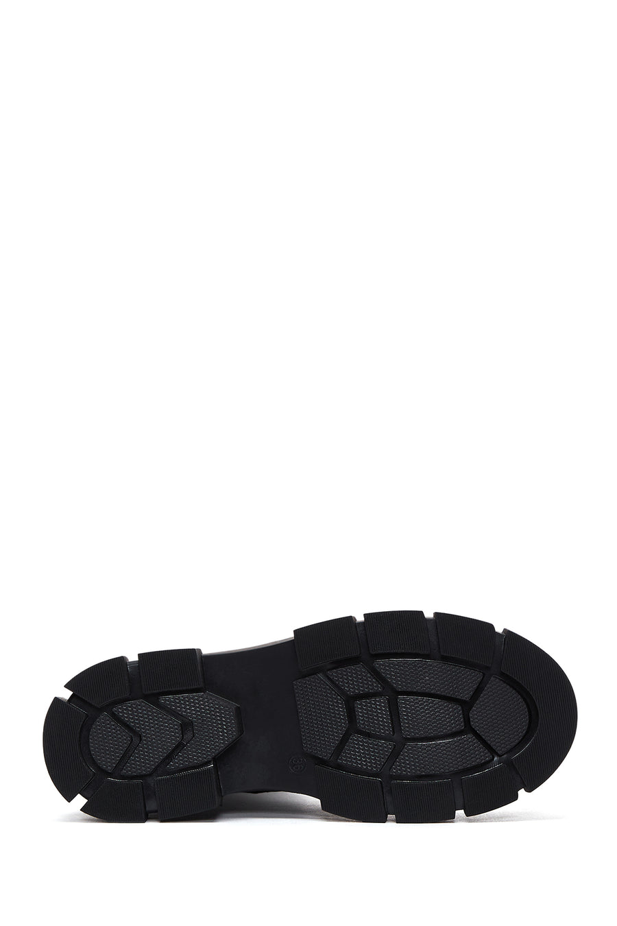 Women's Black Thick Soled Leather Boots