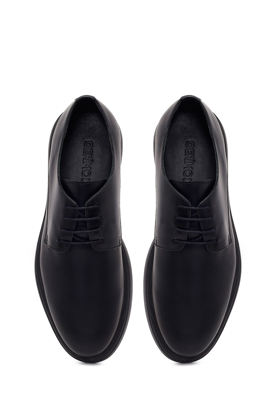 Male Black Lace-up Leather Casual Shoes