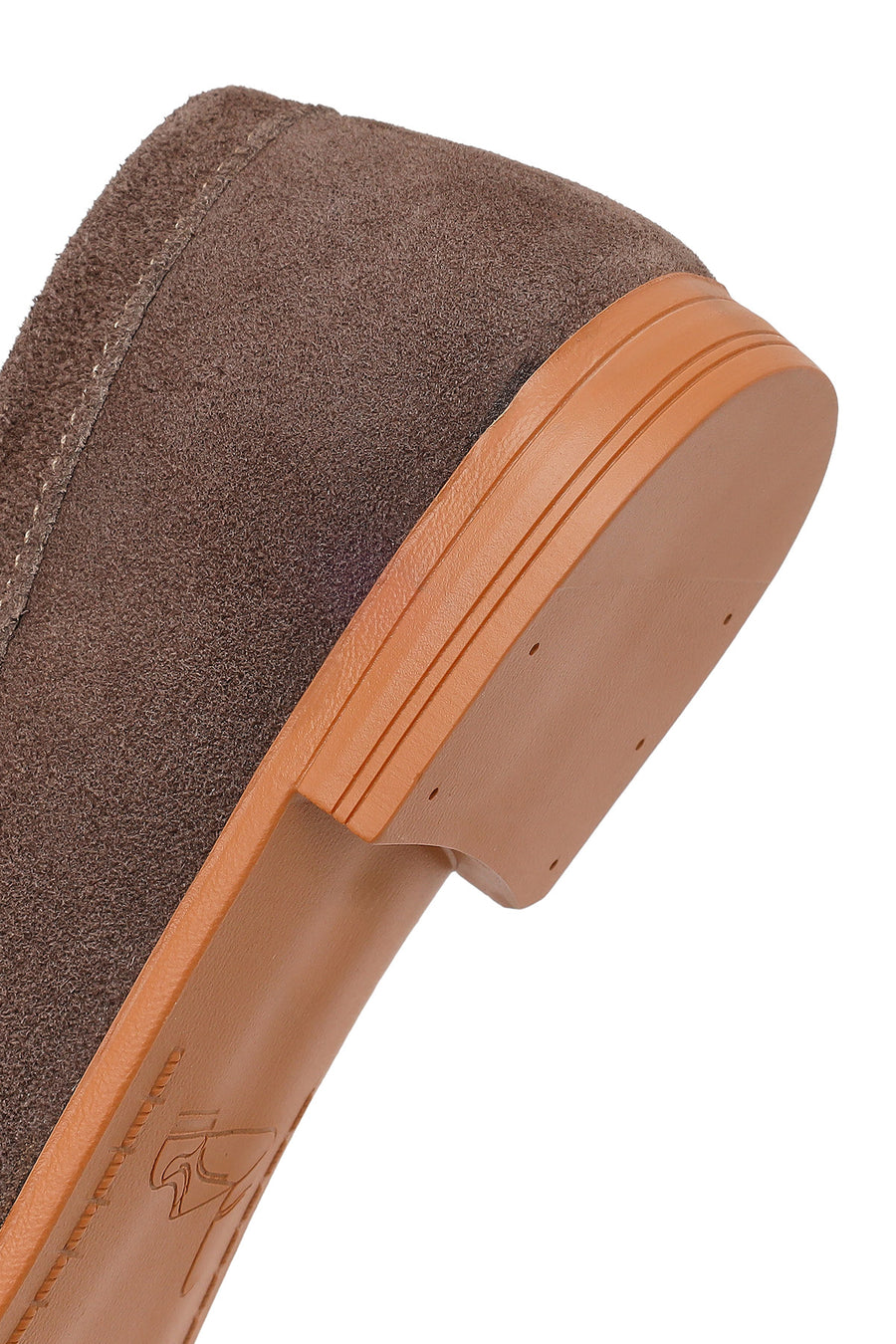Women's Mink Buckled Suede Leather Masculine Loafer